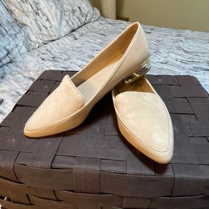 Aldo flats with gold metallic heels